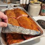 Beav's BBQ Rubs - Layers of rubbed ribs using Beav's BBQ Dry Rubs