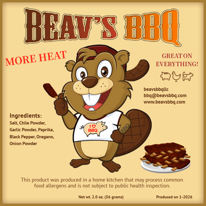 Beav’s More Heat BBQ Dry Rub – Spicy Beavs Dry Rub Blend