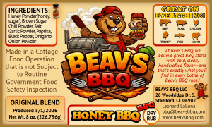 Beav’s “Honey BBQ” Dry Rub – Beavs Sweetest Dry Rub Blend