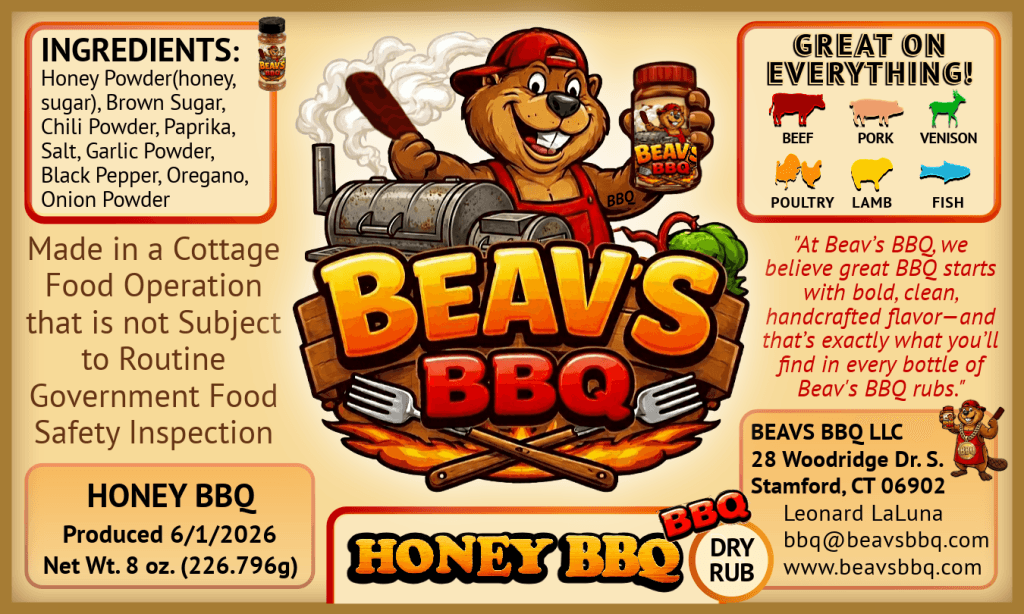 Beav’s “Honey BBQ” Dry Rub – Beavs Sweetest Dry Rub Blend