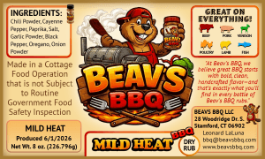 Beav’s Mild Heat BBQ Dry Rub – Balanced Beavs Rib Rub
